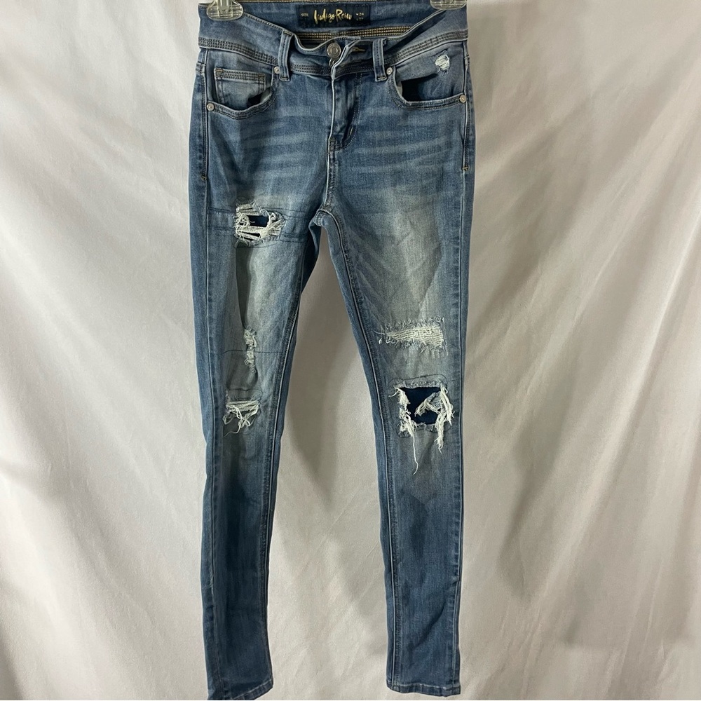 Indigo Rein Distressed Skinny Jeans